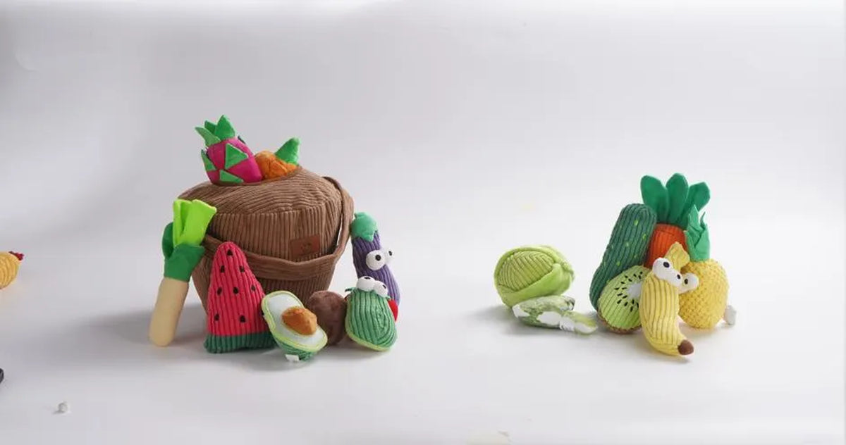 Grocery Bag Dog Toys, 15 Pack Squeaky & Crinkle Plush for Small Dogs