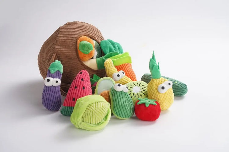 Grocery Bag Dog Toys, 15 Pack Squeaky & Crinkle Plush for Small Dogs