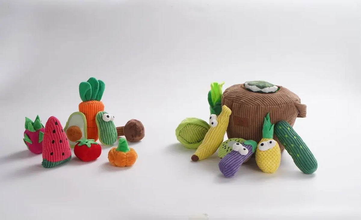 Grocery Bag Dog Toys, 15 Pack Squeaky & Crinkle Plush for Small Dogs